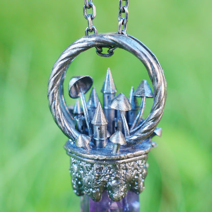 Handcrafted Castle Pendant, 925 Silver, Unique Fantasy Jewelry, Magic Castle Necklace, Perfect Fantasy Gift, Mystical Jewelry