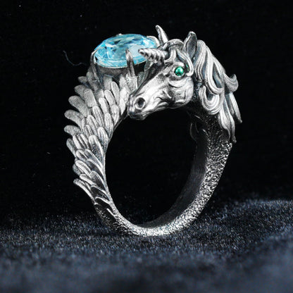 Hand-Carved Mystical Creature Ring | Magical Guardian of Inner Light | Dream Totem Fantasy Jewelry | Symbol of Imagination and Spirit