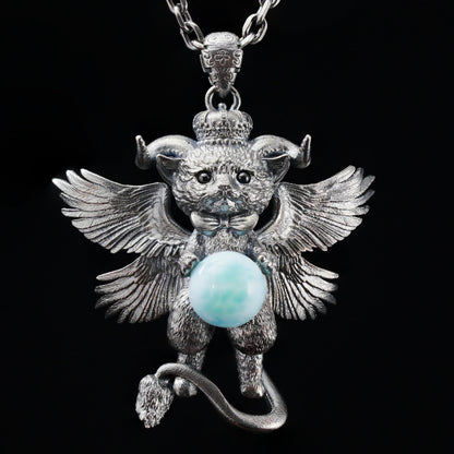 Guardian Angel Pendant, Spiritual Animal Totem, Symbol of Inner Peace and Protection, Gift for Meditation Lovers