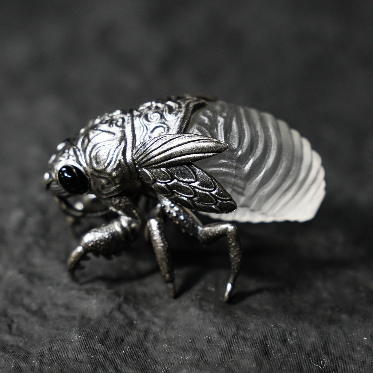 Cicada Pendant in 925 Sterling Silver | Spiritual Amulet of Transformation & Rebirth | Symbol of Courage & Renewal