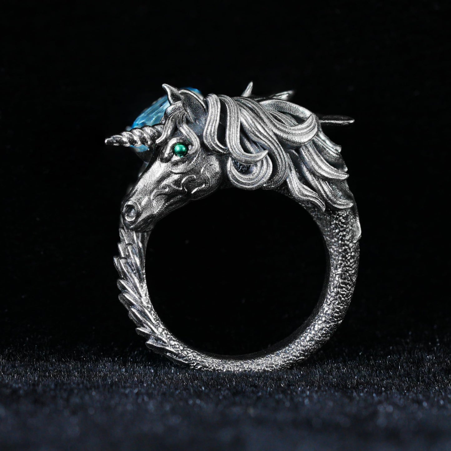 Hand-Carved Mystical Creature Ring | Magical Guardian of Inner Light | Dream Totem Fantasy Jewelry | Symbol of Imagination and Spirit