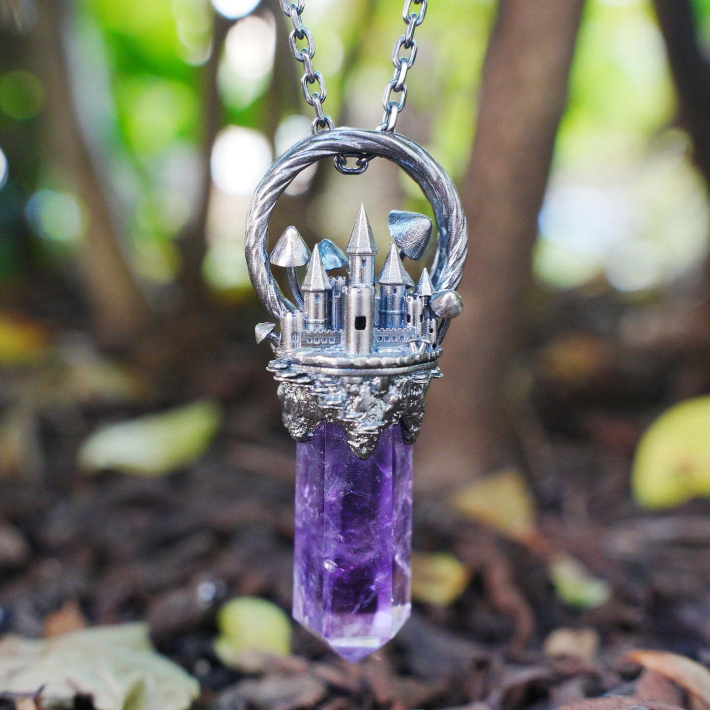 Handcrafted Castle Pendant, 925 Silver, Unique Fantasy Jewelry, Magic Castle Necklace, Perfect Fantasy Gift, Mystical Jewelry