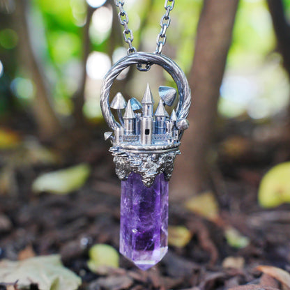 Handcrafted Castle Pendant, 925 Silver, Unique Fantasy Jewelry, Magic Castle Necklace, Perfect Fantasy Gift, Mystical Jewelry