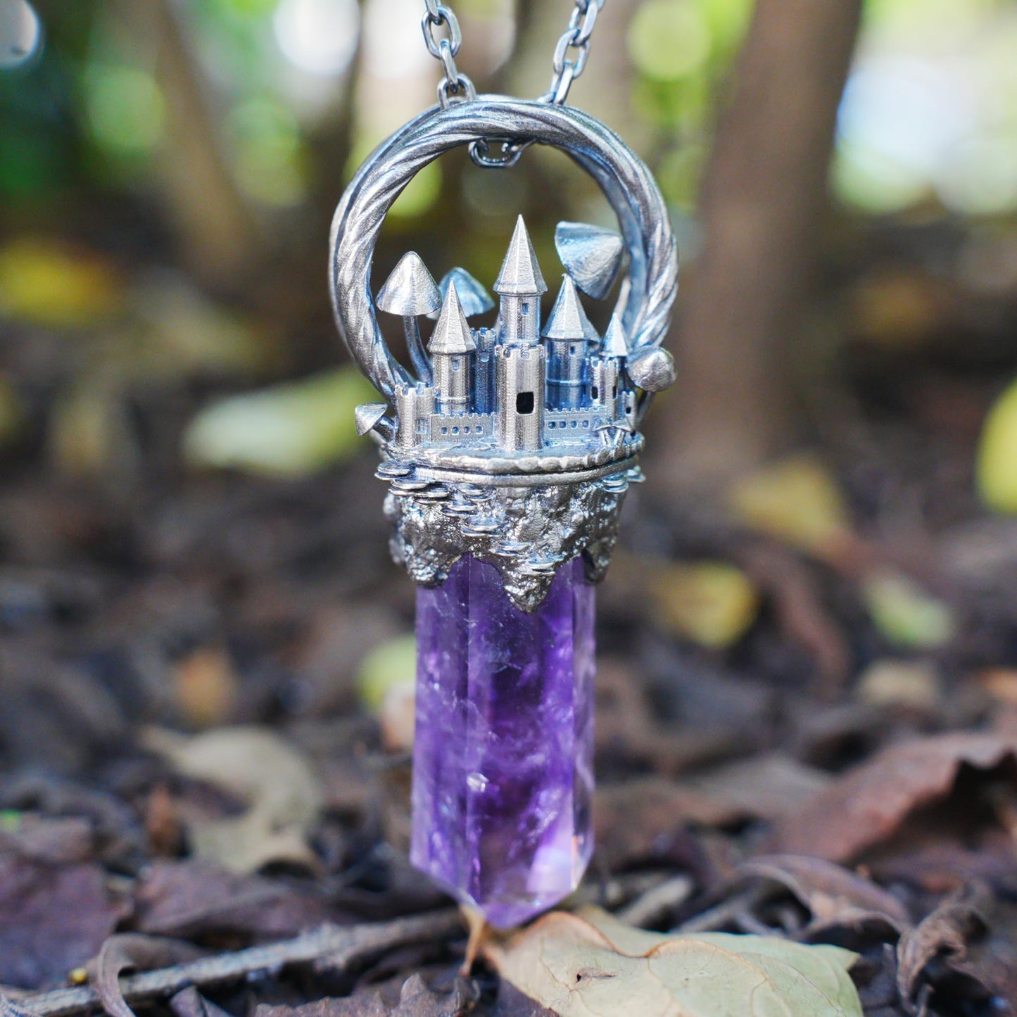 Handcrafted Castle Pendant, 925 Silver, Unique Fantasy Jewelry, Magic Castle Necklace, Perfect Fantasy Gift, Mystical Jewelry