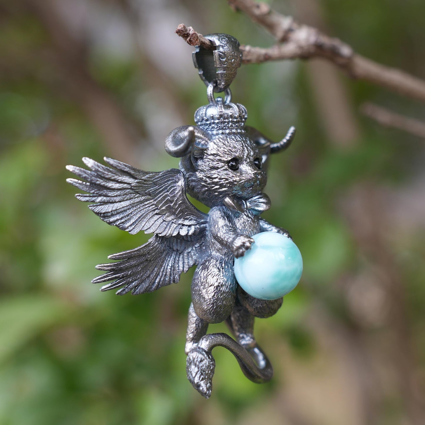 Guardian Angel Pendant, Spiritual Animal Totem, Symbol of Inner Peace and Protection, Gift for Meditation Lovers
