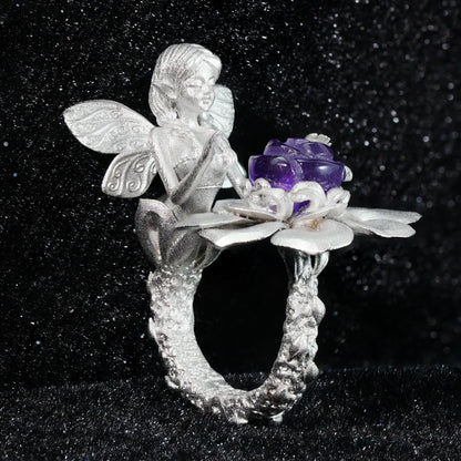 Flower Language Dreamkeeper Ring, Opa Goddess Soul Symbol, Protection of Wishes and Inspiration, Jewelry of Dream Fulfillment