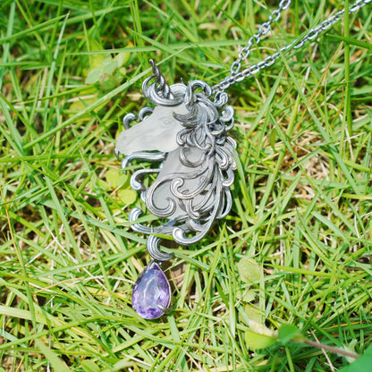 Unicorn Totem Necklace in 925 Sterling Silver | Handmade Fantasy Jewelry Gift for Her
