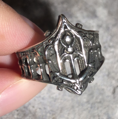 Gothic Cathedral Ring | Vintage Gothic Architecture Ring | Arched Church Design | Handmade Dark Style Jewelry