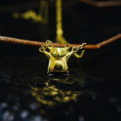 Gold Maus Anhänger Halskette | Niedlicher Tierschmuck