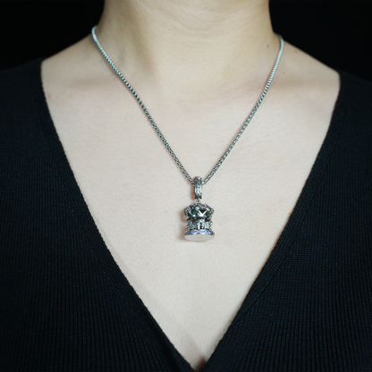 Gothic Carousel Crown Pendant, Fantasy Merry-Go-Round Necklace, Gothic Lolita Jewelry