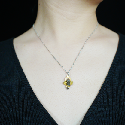 Schutzengel Anhänger, Vintage Betende Cherub Halskette, Gothic Engel Schmuck Charm
