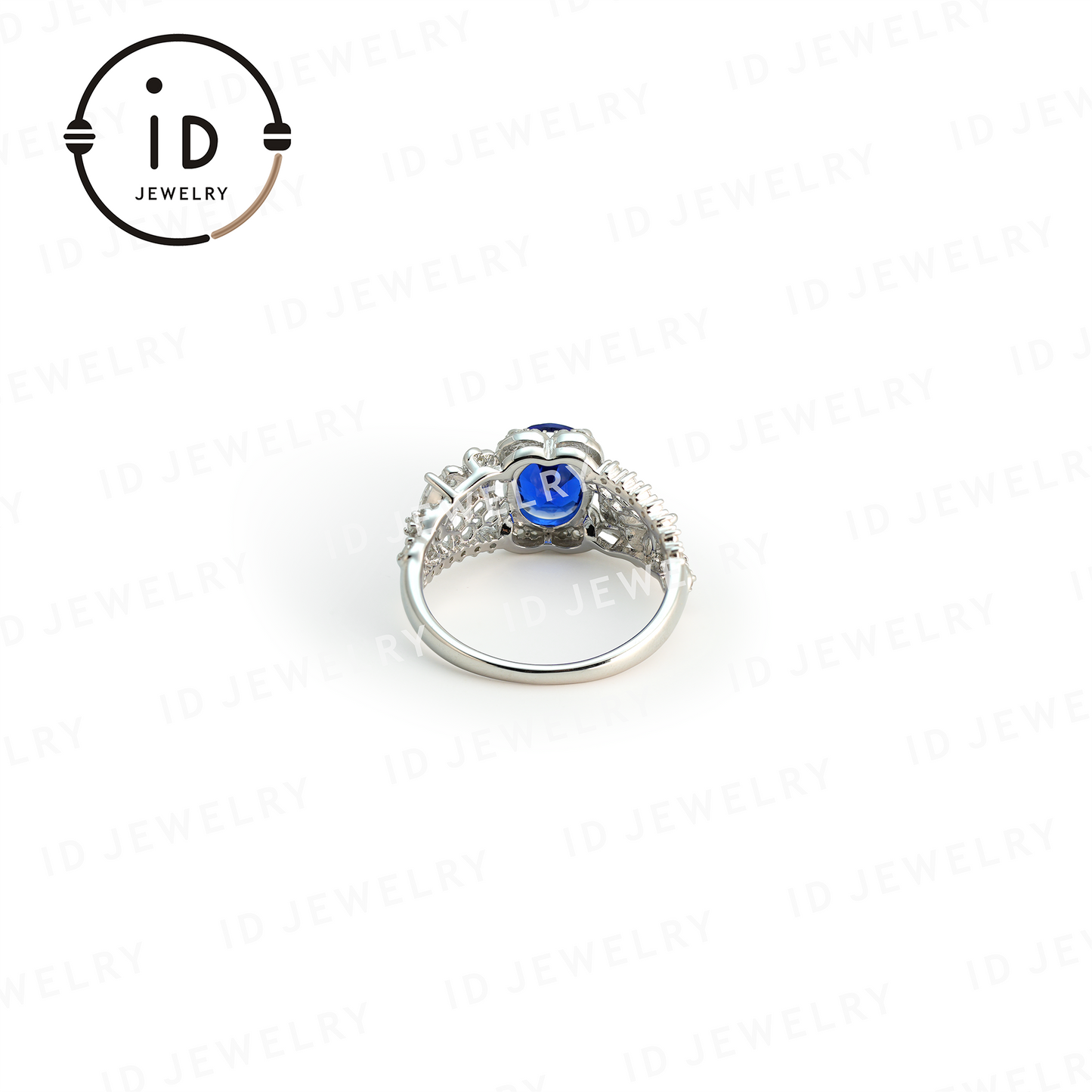 Luxury Lace-Style Sapphire Ring, Elegant Engagement Ring for Women, Perfect Gift