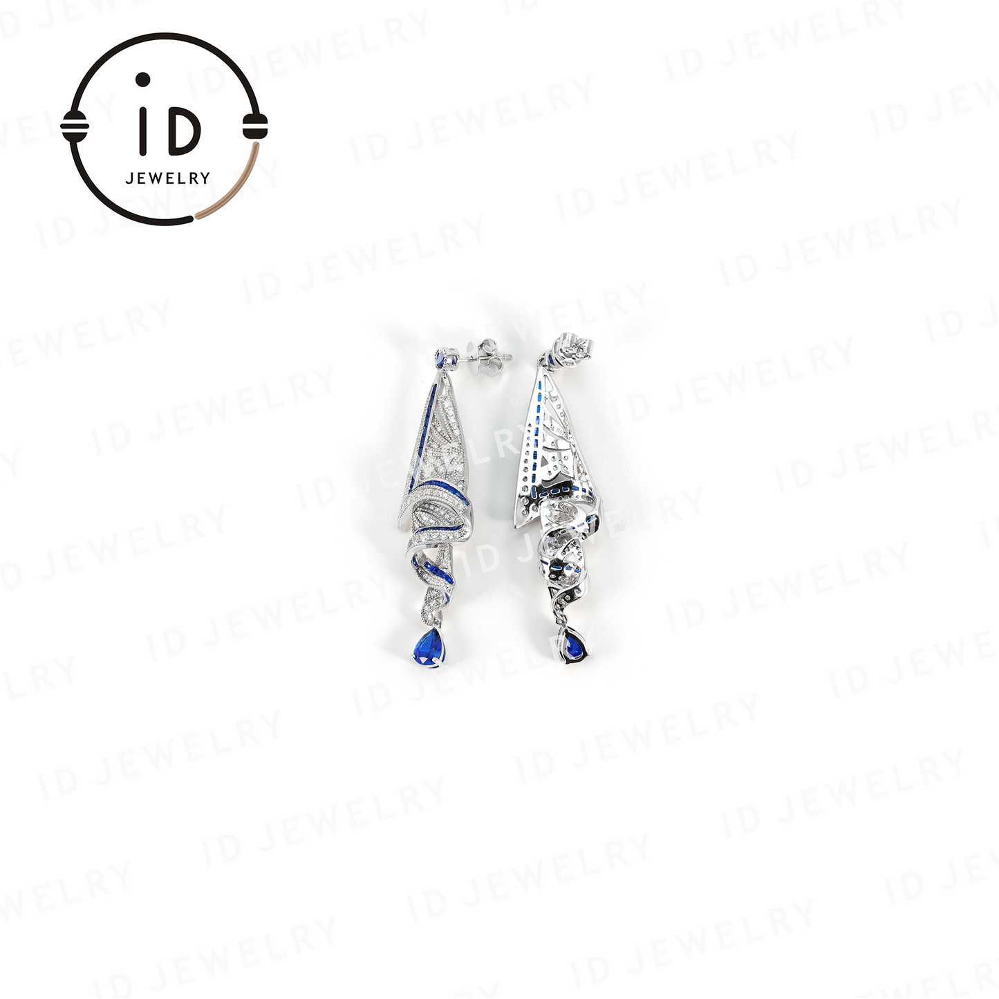 Exotic Sapphire Earrings, Elegant Drop Design, Perfect for Festive Occasions, High-Quality Gift for Women