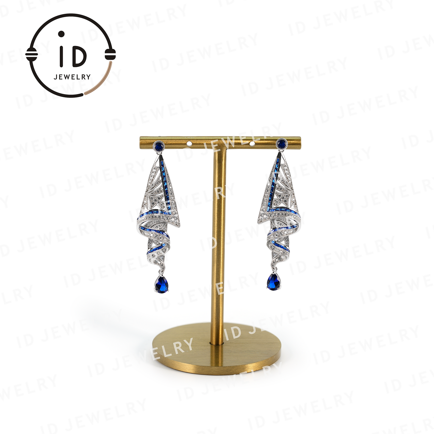 Exotic Sapphire Earrings, Elegant Drop Design, Perfect for Festive Occasions, High-Quality Gift for Women