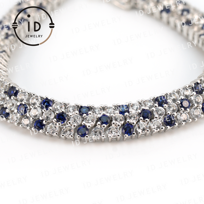 Sapphire and Diamond Bracelet, Luxury Jewelry for Special Occasions, Elegant Gift for Women