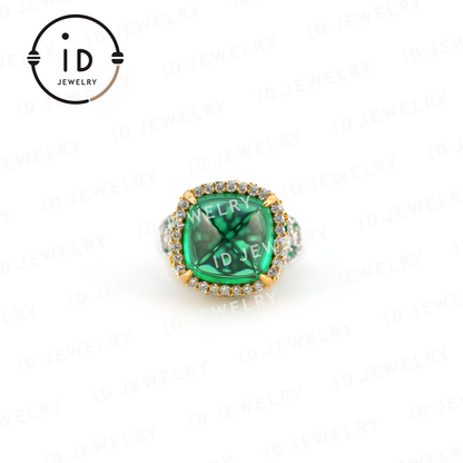 Emerald ring, luxurious ring&Birthday gift for women, anniversary gift