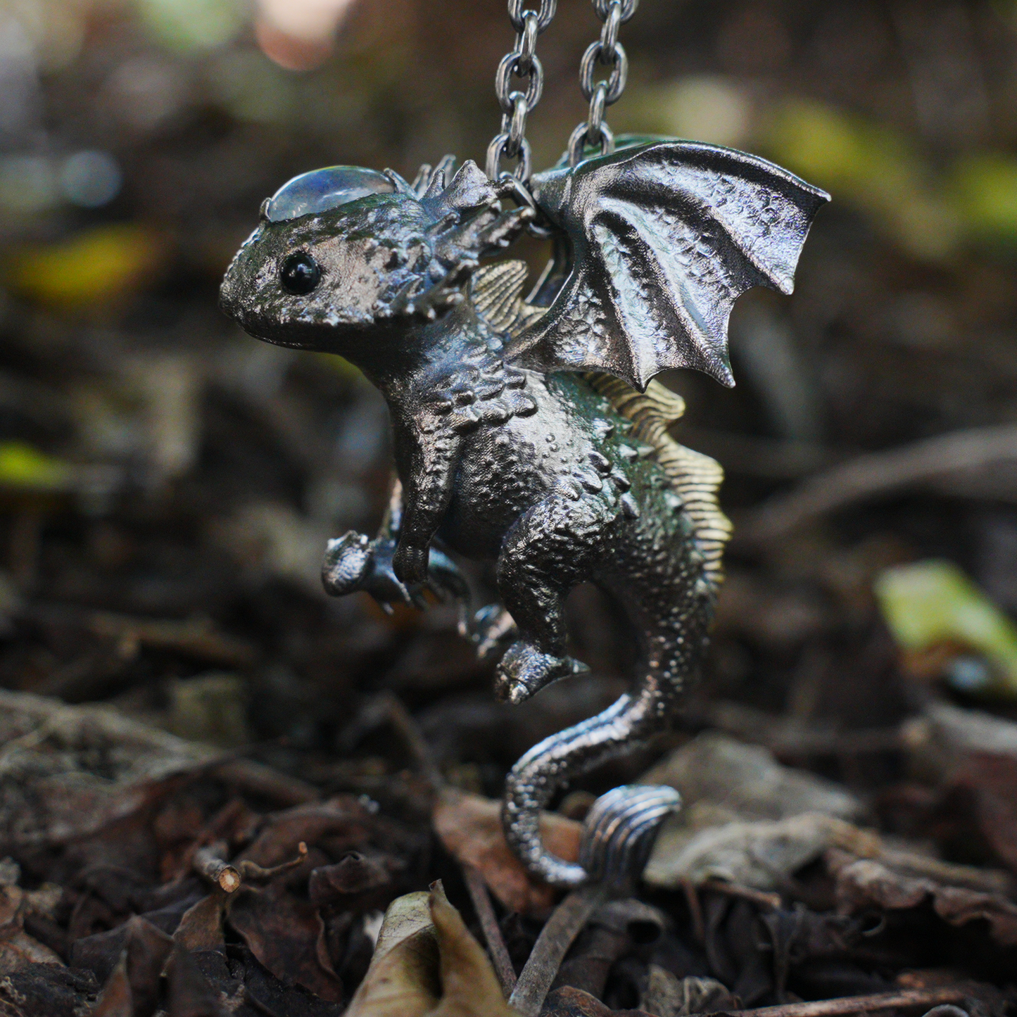 Mystic Little Dragon Guardian Pendant | 925 Silver Fantasy Necklace | Symbolic Handmade Protector Jewelry Gift