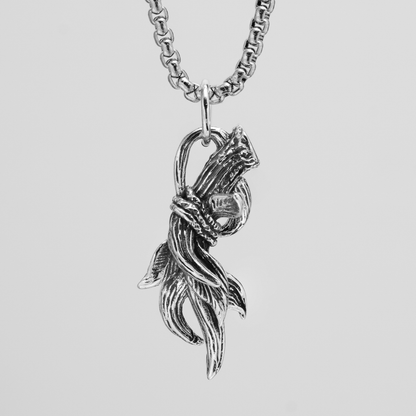 Vintage-Halskette mit silbernem Blattzweig | Anhänger im handgefertigten Look | Unisex-Schmuck im Naturstil für den täglichen Gebrauch