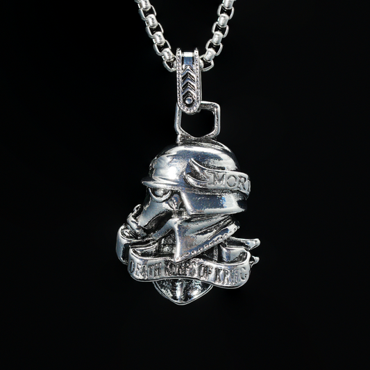 Taktische Helm-Krieger-Anhänger-Halskette | Gotisch geformter Schmuck | Unisex-Halskette im Militärstil für Sammler und Fans