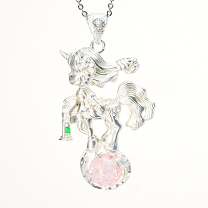 Magischer Einhorn-Mädchen-Anhänger – Süße Fantasy-Halskette für Frauen | Skurriler Fairycore-Schmuck für Träumer &amp; Geschenk für Anime-Liebhaber