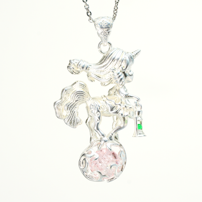 Magischer Einhorn-Mädchen-Anhänger – Süße Fantasy-Halskette für Frauen | Skurriler Fairycore-Schmuck für Träumer &amp; Geschenk für Anime-Liebhaber