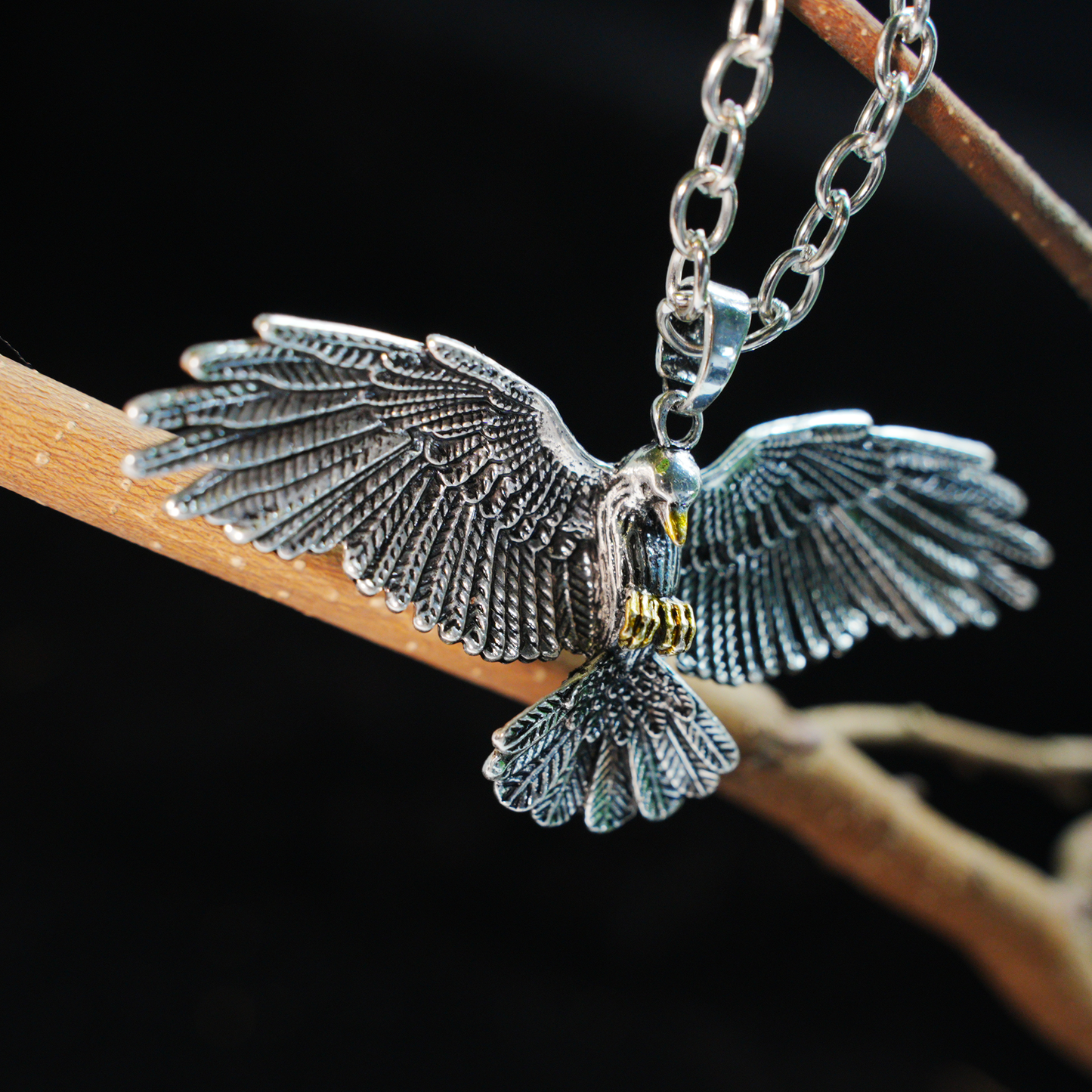 Halskette mit Anhänger „Soaring Eagle“ – Vintage-Halskette mit Freiheitsvogel für Damen und Herren