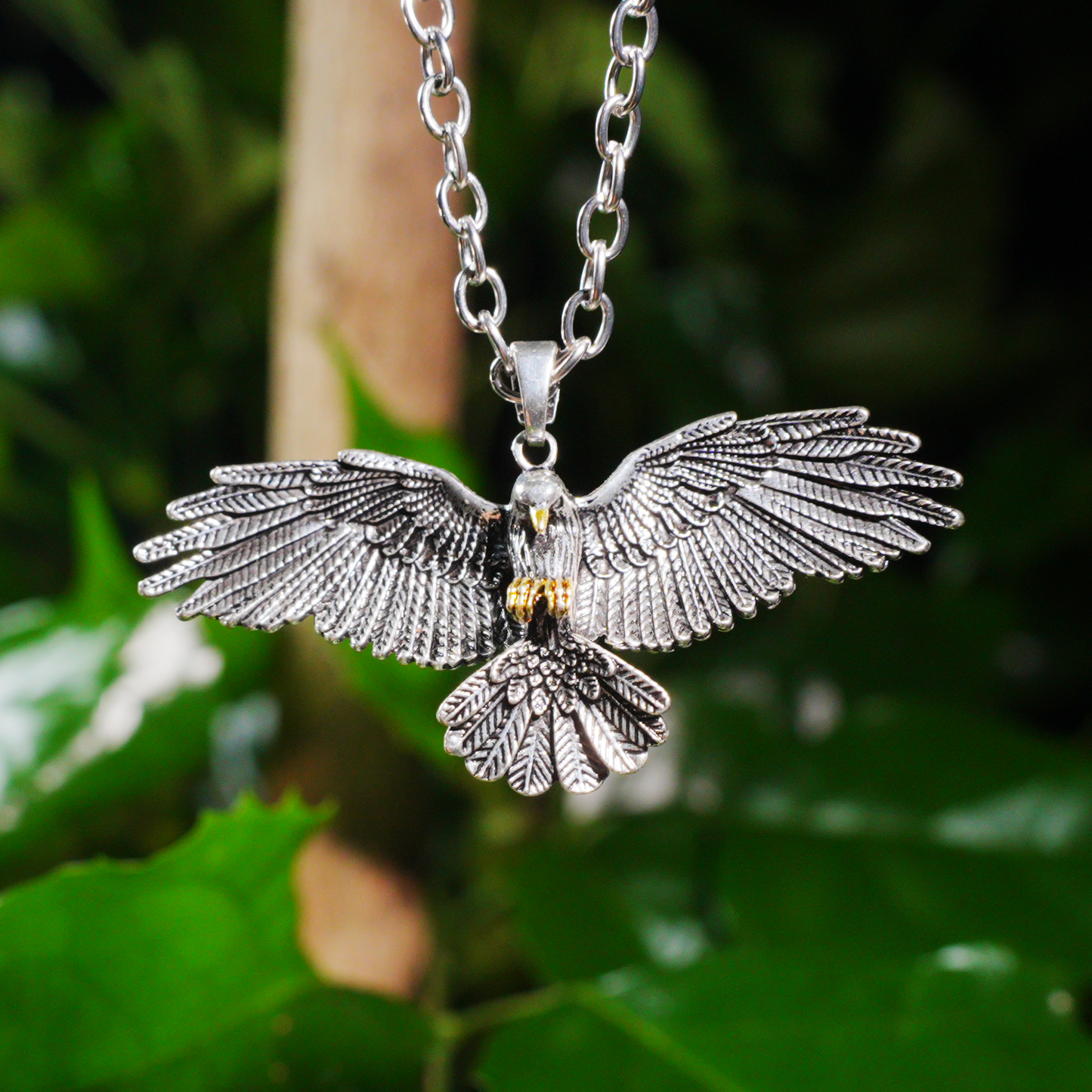 Halskette mit Anhänger „Soaring Eagle“ – Vintage-Halskette mit Freiheitsvogel für Damen und Herren
