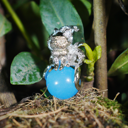 Nine-Tailed Fox Pendant with Blue Gem | Mystic Guardian Necklace | Animal Totem Jewelry