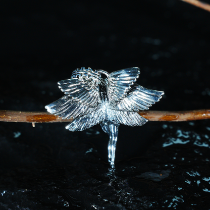 Winged Goddess Pendant | Mystical Amulet Necklace | Vintage Artistic Sculpted Charm | Handmade Statement Jewelry