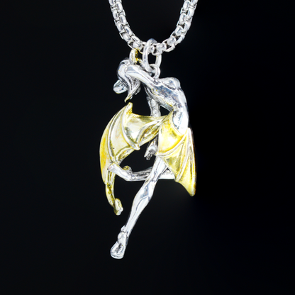Lilith Shadow Pendant Necklace, Gothic Demon Wing Necklace, Dark Fantasy Jewelry, Symbol of Feminine Power, Rebellious Style Necklace, Artistic Devil Pendant