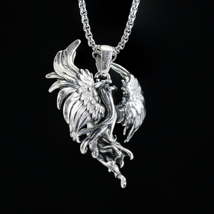 Wing Goddess Pendant, Myth-Inspired Winged Necklace, Symbol of Rebirth and Awakening, Artistic Totem Jewelry for Her, Gift Idea
