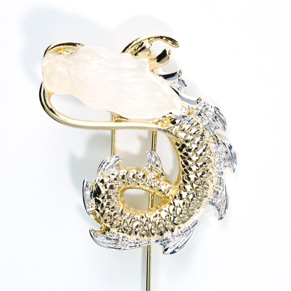 Dragon Brooch Pin for Men | Mythical Eastern Symbol Pin | Elegant Suit Lapel Jewelry Gift