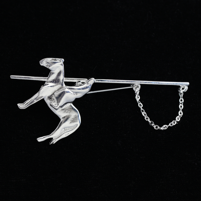 Silberne Ritterreiter-Brosche – Mittelalterliche Reiternadel, Gothic-Kriegerschmuck, Retro-Rüstungsgeschenk für Sie oder Ihn