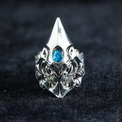 Gotischer geschnitzter Ring | Vogelschnabel-Totem-Design | Statement-Schmuck im mysteriösen Stil | Ideal für Cosplay und Bühnenkleidung