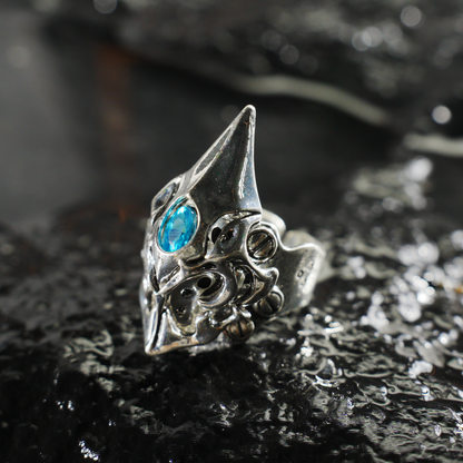 Gotischer geschnitzter Ring | Vogelschnabel-Totem-Design | Statement-Schmuck im mysteriösen Stil | Ideal für Cosplay und Bühnenkleidung