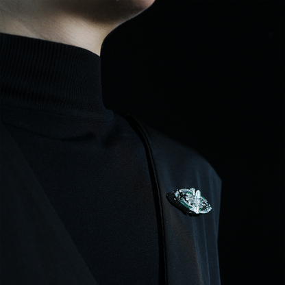 Luxuriöser Schmuck für zwei Tragemöglichkeiten | Dekorative Brosche &amp; Ohrstecker | Vielseitig und auffällig