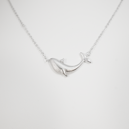Wal Anhänger Halskette, Süßer Tier Charm, Minimalistischer Choker Schmuck, Alltägliches Geschenk für Sie, Wal Totem
