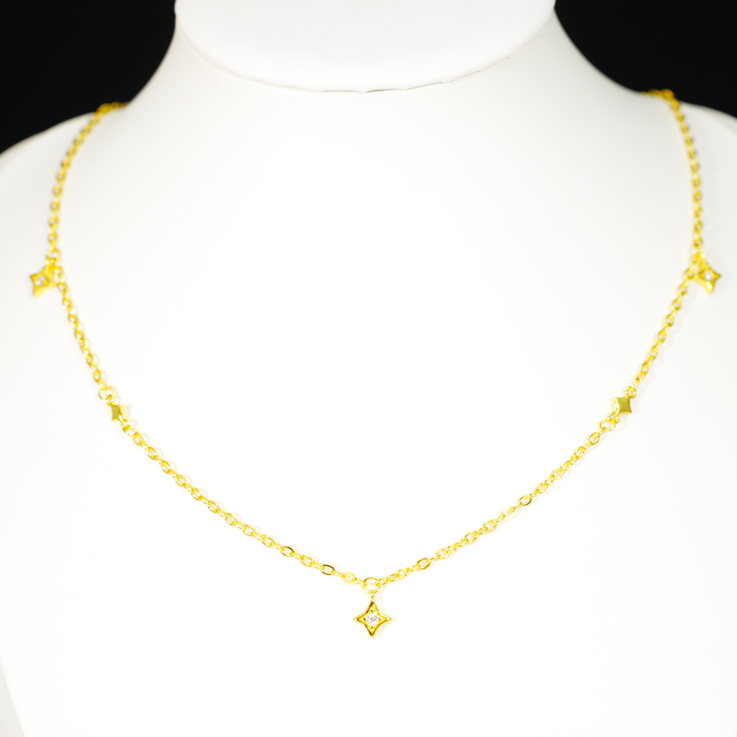 Wunschstern-Halskette, Minimalistische goldene Sternkette für Frauen, zierliches, schickes Layering-Schmuckgeschenk