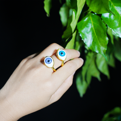 Gothic Evil Eye Statement Jewelry, Unisex Ring for Protection and Insight