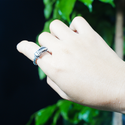 Dragon Ouroboros Ring, Snake Totem Ring, Gothic Ouroboros Band for Protection and Eternity