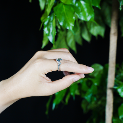 Süßer Katzenkopf Ring, Geschnitzter Tier Totem Schmuck, Emotionales Begleiter Geschenk, Unisex Handgefertigter Tier Ring