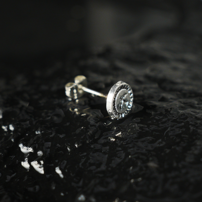 Vogelstempel Ohrstecker, Gothic Runder Siegel Ohrstecker, Minimalistischer Tier Totem Schmuck für Unisex Geschenk