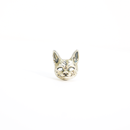 Gothic Cat Head Stud Earring, Mask Style Ear Stud, Vintage Dark Fashion for One Ear