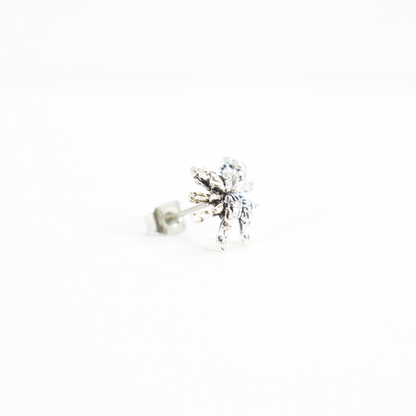 Spinnen Ohrstecker für Damen und Herren, Gothic Punk Style Einzelohrstecker, handgefertigter Spinnenschmuck, Symbolisches Tier Totem Geschenk