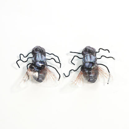 Ohrringe im Insektenstil aus Holz, künstlerisches Design, natürliches Material, einzigartiger Schmuck