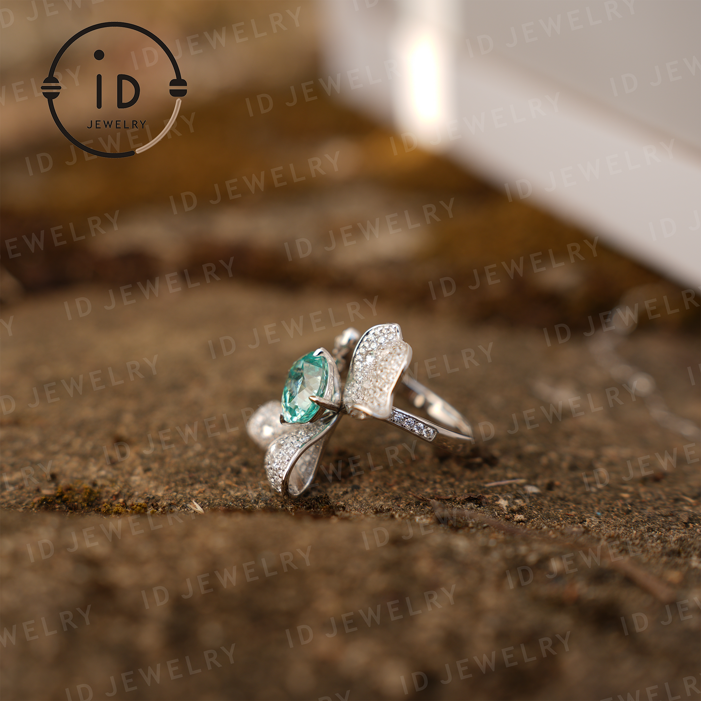 925 Silver Paraiba Tourmaline Engagement Ring, Handmade, Gift for Women