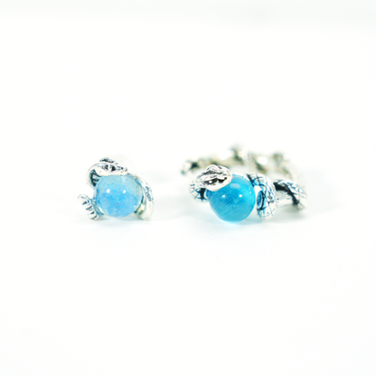 Serpent Guardian Crystal Earrings | Mystical Protection Studs | Unique Gift for Her with Spiritual Style