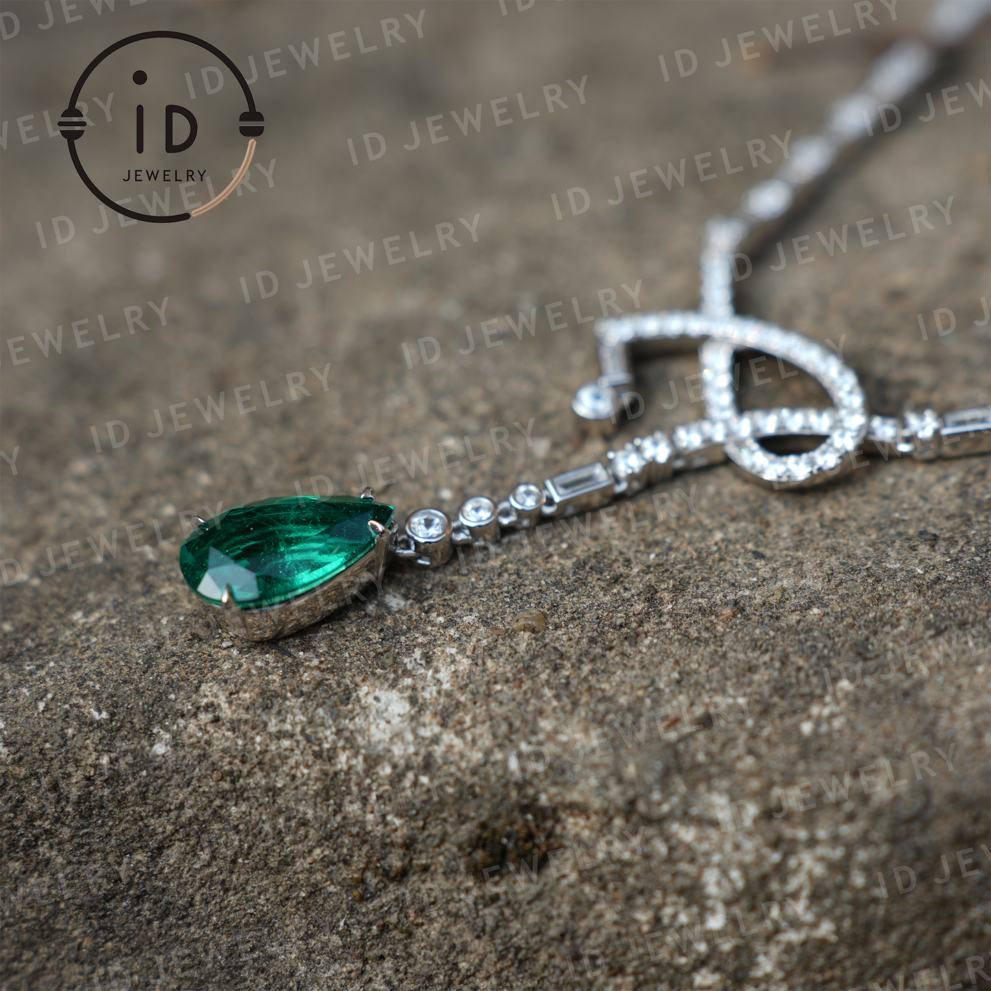 Elegant Emerald Pendant Necklace, 925 Sterling Silver Jewelry, Perfect Gift for Special Occasions