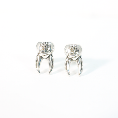 Zahnförmige Ohrstecker – Molar-Anatomie-Design, skurriler Miniaturschmuck für alternativen Stil und als Geschenk