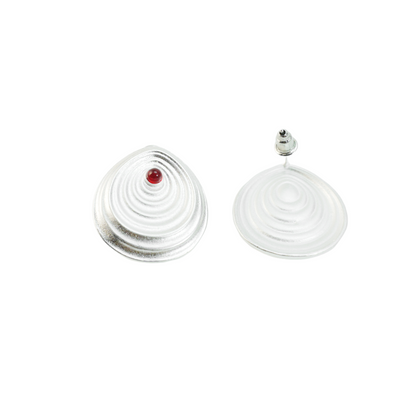 Minimalist Spiral Stud Earrings, Abstract Jewelry for Women, Artistic Modern Gift for Birthday, Anniversary or Self-Love